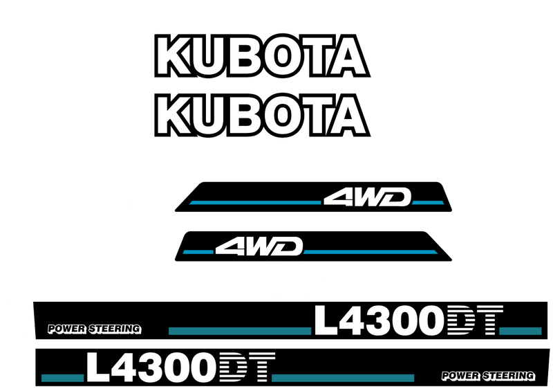 Kubota L4300DT Decal Set