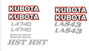 Kubota L4740 Decal Set