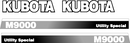 Kubota M9000 Decal Set