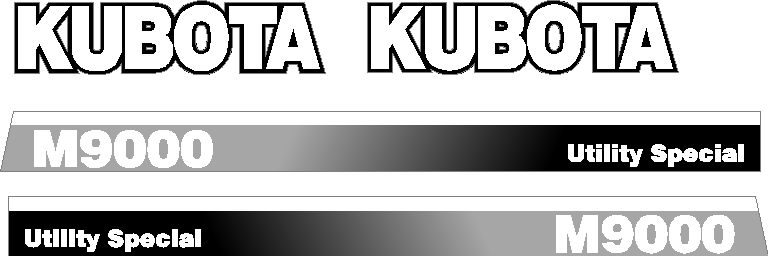 Kubota M9000 Decal Set