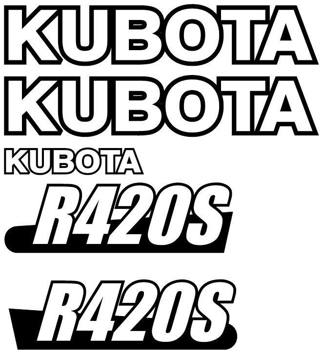 Kubota R420S Decal Set