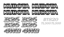 Kubota B26 Decal Set
