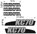 Kubota KC70 Decal Set