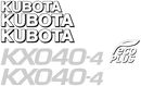 Kubota KX040 4 Decal Set