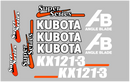 Kubota KX121 3 Decal Set
