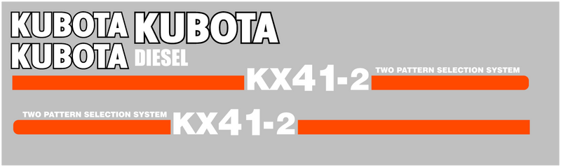 Kubota KX41 2 Decal Set