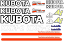 Kubota KX61 2 Decal Set