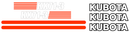 Kubota KX71 3 Decal Set