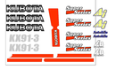 Kubota KX91 3 Decal Set