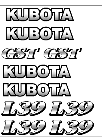 Kubota L39 Decal Set