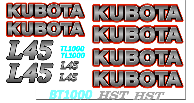 Kubota L45 Decal Set
