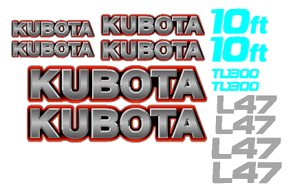 Kubota L47 Decal Set