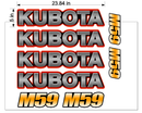 Kubota M59 Decal Set