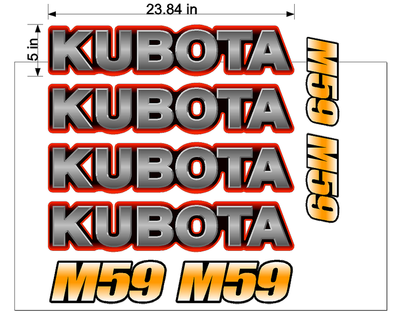 Kubota M59 Decal Set