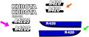 Kubota R420 Decal Set