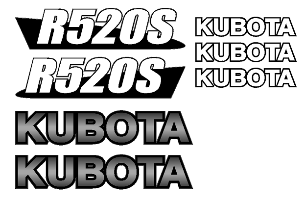 Kubota R520S Decal Set