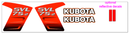 Kubota SVL75 2 Decal Set