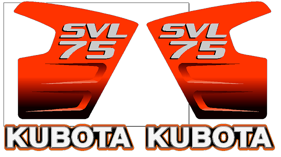 Kubota SVL75 Decal Set