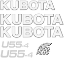 Kubota U55 4 Decal Set