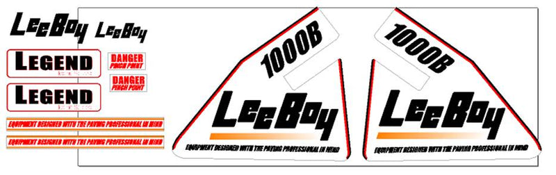 Leeboy 1000B  Decal Set