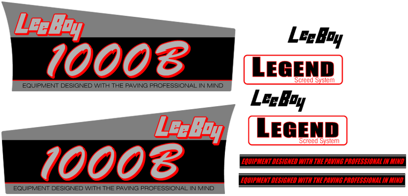 Leeboy 1000B  Decal Set