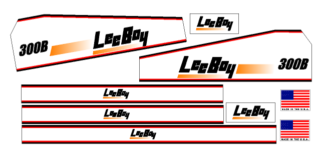 Leeboy 300B  Decal Set