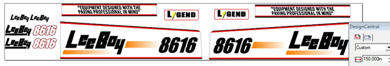 Leeboy 8616B  Decal Set