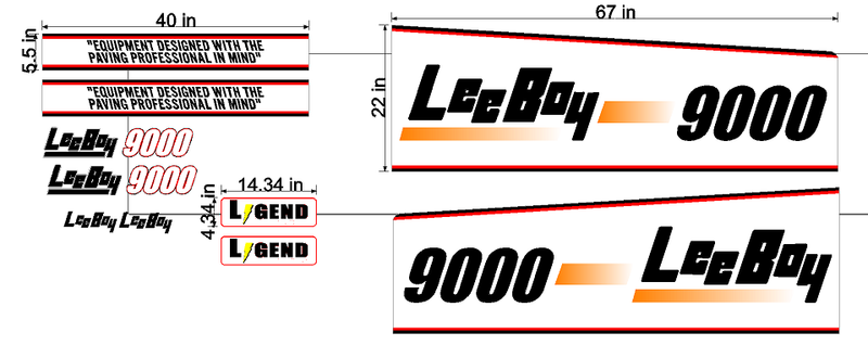 Leeboy 9000 Decal Set