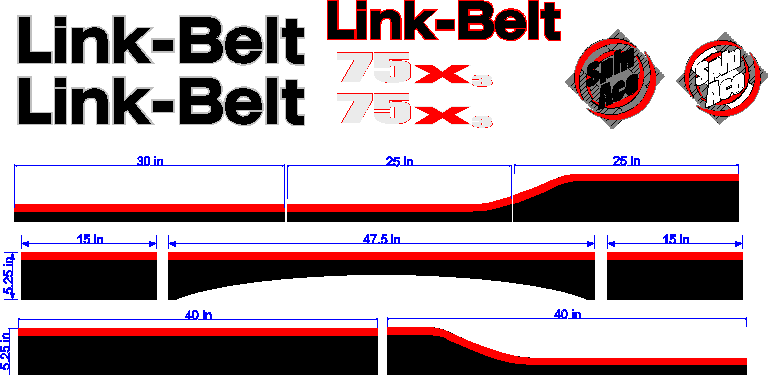 Linkbelt 75 X3 Decal Set