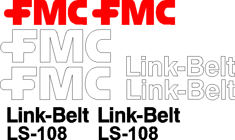 Linkbelt LS108 Decal Set