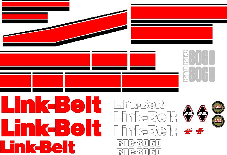 Linkbelt RTC8060 Decal Set