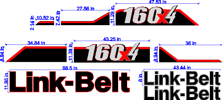 Linkbelt 160 X4 Decal Set
