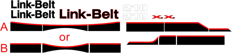 Linkbelt 210 X2 Decal Set