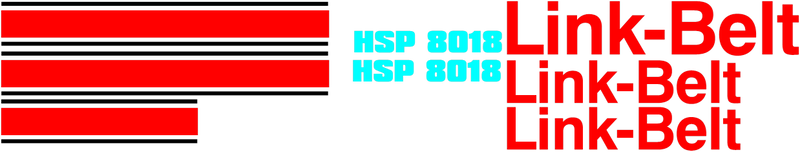 Linkbelt HSP8018 Decal Set