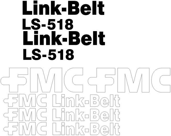 Linkbelt LS518 Decal Set