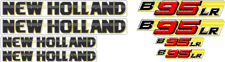 New Holland B95LR Decal Set