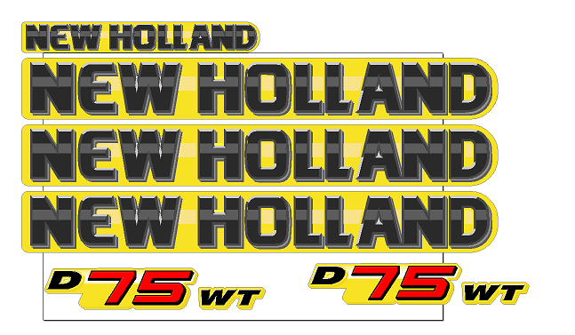 New Holland D75WT Decal Set
