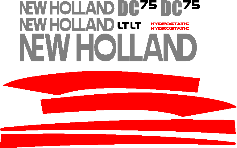 New Holland DC75 LT Decal Set