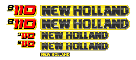 New Holland B110 Decal Set