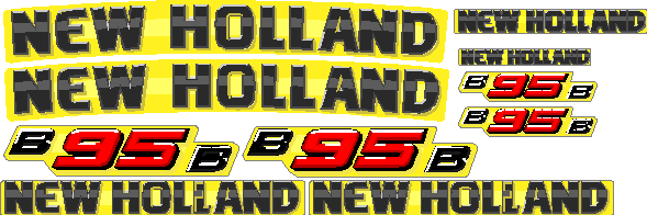 New Holland B95B Decal Set