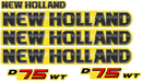 New Holland D75 WT Decal Set