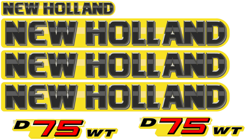 New Holland D75 WT Decal Set