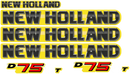 New Holland D75 LT Decal Set