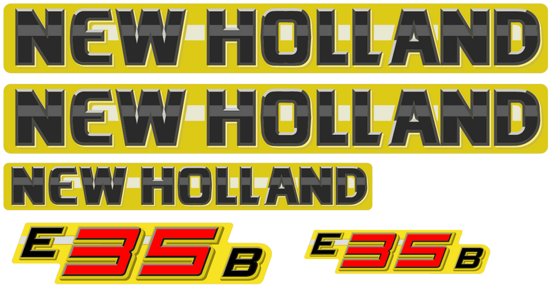 New Holland E35B Decal Set