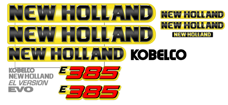 New Holland E385 Decal Set