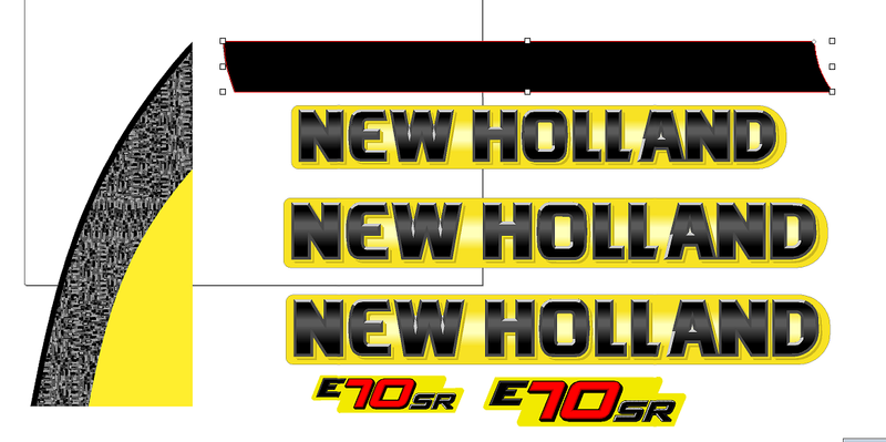 New Holland E70SR Decal Set