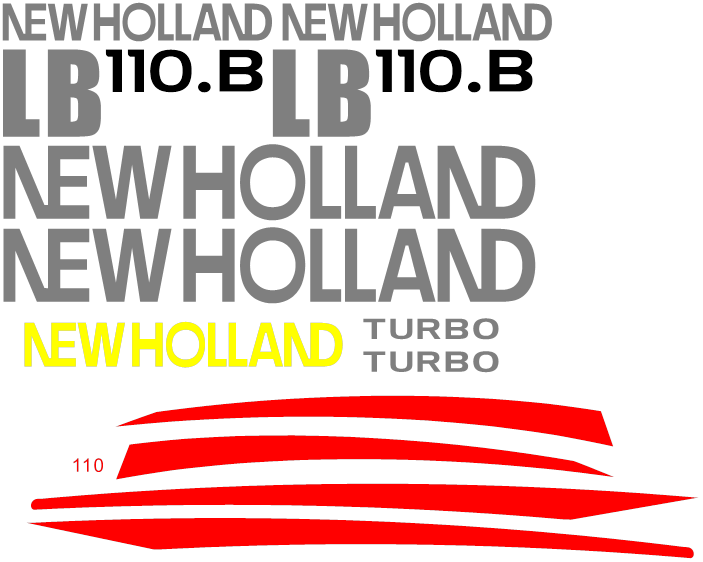 New Holland LB110B Decal Set