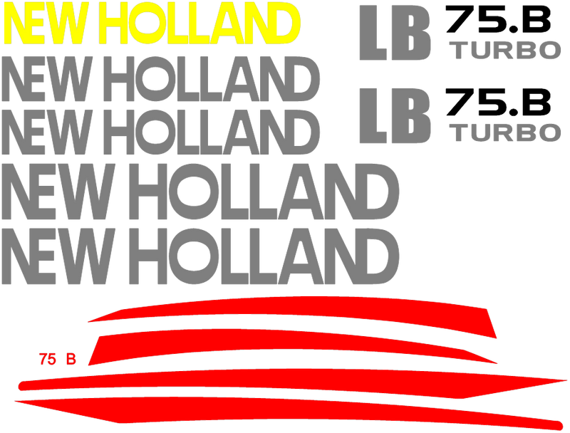 New Holland LB75B Decal Set