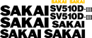 SaKai SV510D III  Decal Set