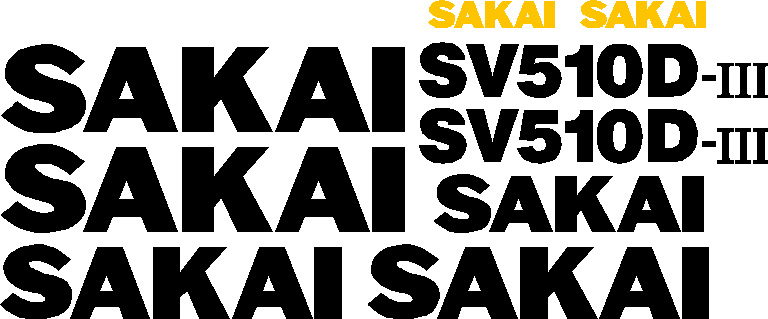 SaKai SV510D III  Decal Set